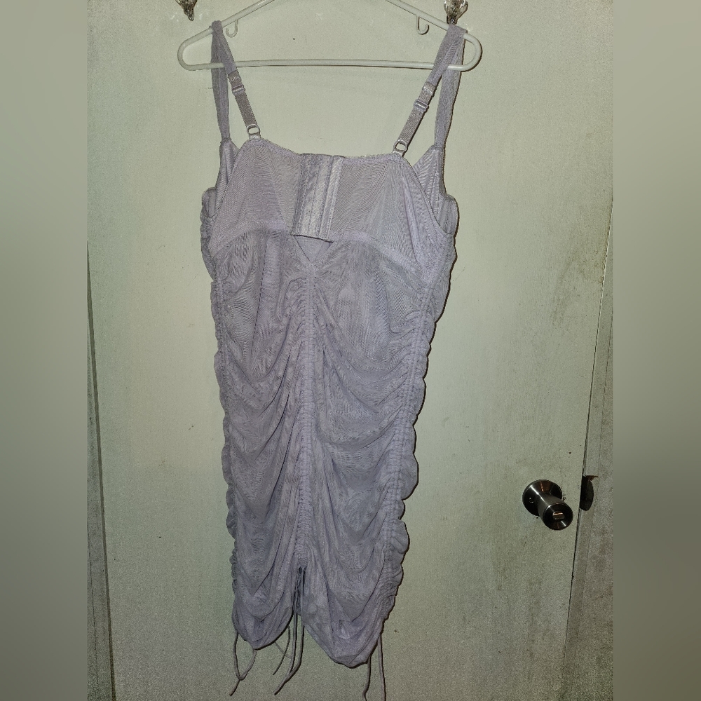 Torrid Purple Mesh Drawstring Chemise 3 3x 2x - Picture 8 of 8